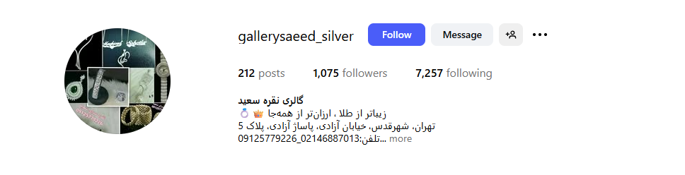 اینستا طلا و نقره سعید تجریش