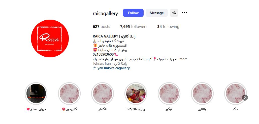 اینستا گالری رایکا