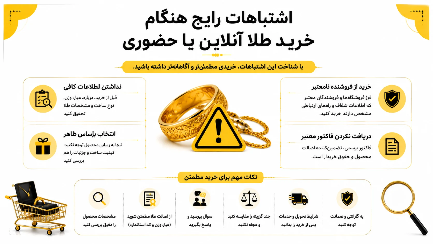 خرید طلا آنلاین بهتر است یا حضوری؟