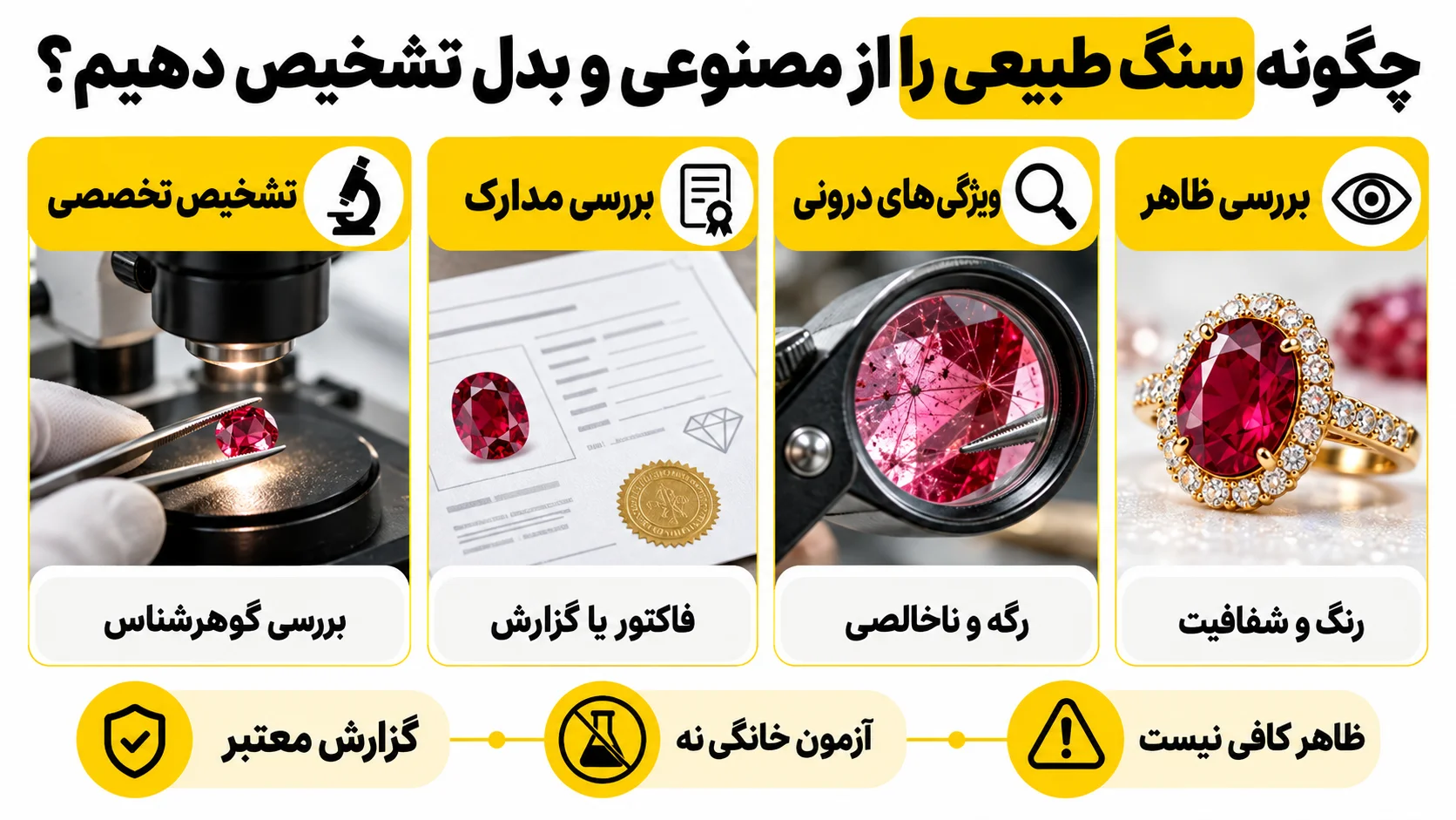 چگونه سنگ طبیعی را از مصنوعی و بدل تشخیص دهیم؟