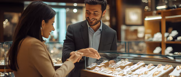 jewelry salesman assisting customer 1177187 138280