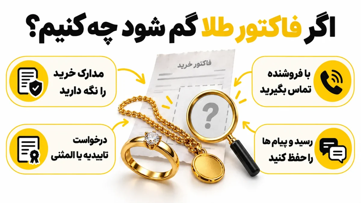 اگر فاکتور طلا گم شود چه کنیم؟ اگر فاکتور طلا گم شود چه کنیم؟