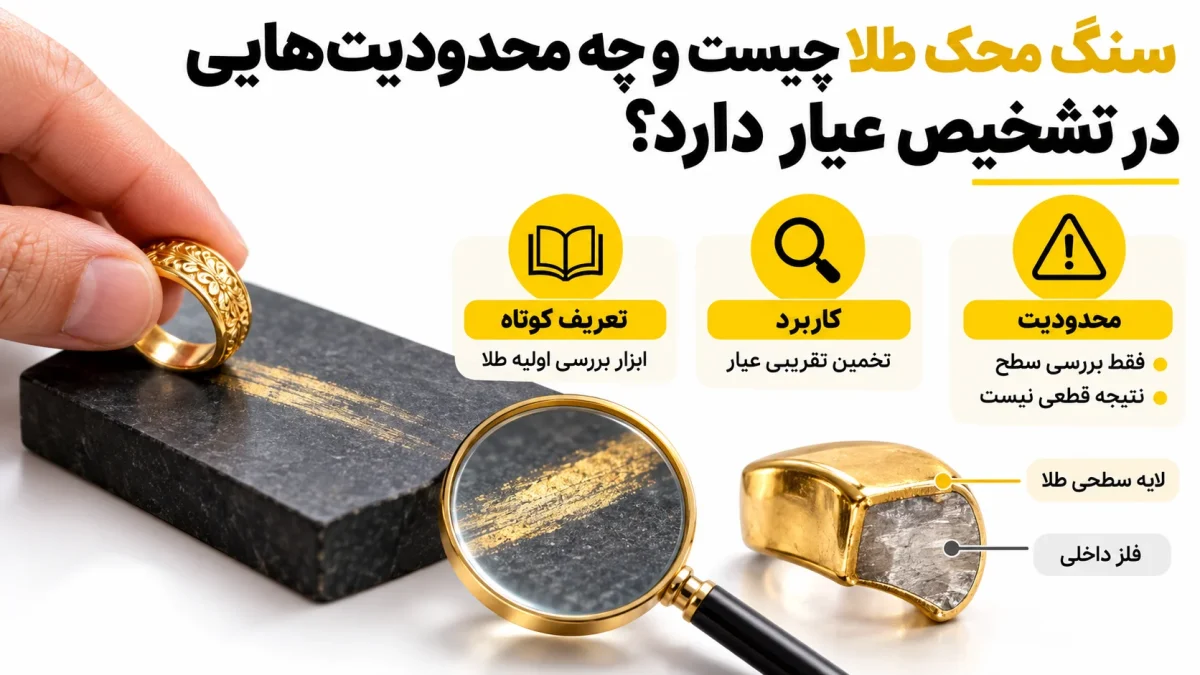 سنگ محک طلا چیست و چه محدودیتهایی در تشخیص عیار دارد؟ سنگ محک طلا چیست و چه محدودیت هایی در تشخیص عیار دارد؟